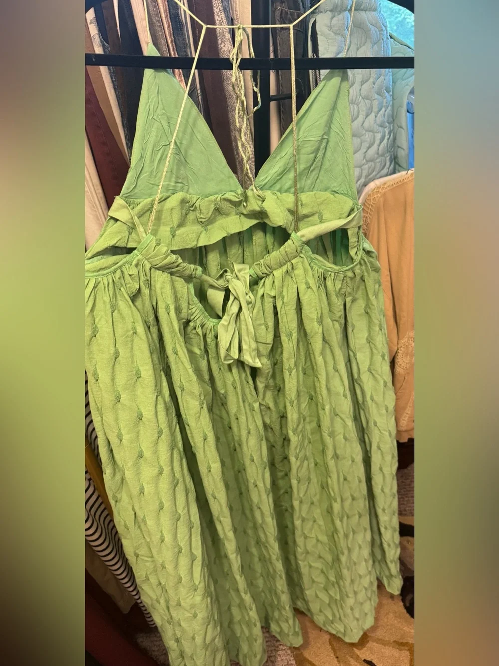 NWOT Free People Primmy Midi Dress - greengage green - XS